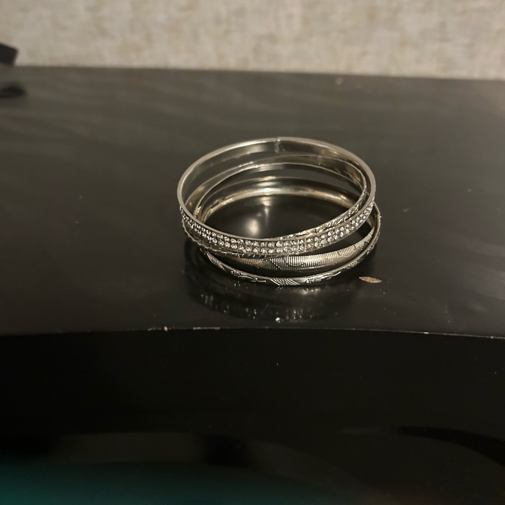 Elegant Silver Bangle Bracelet